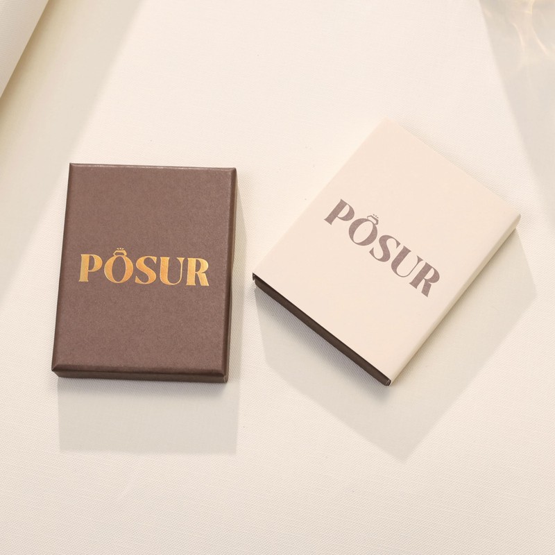 POSUR Gold CZ Necklaces for Women (CZ A, White Gold)