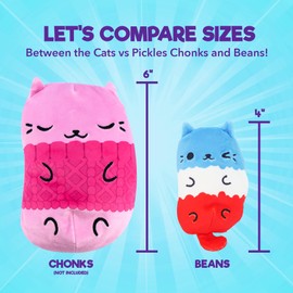 Cats vs Pickles 12pk Mystery Bags Blue Wave B Bean Filled Plushies for Advent Calendars | Blind Bags for Girls and for Boys | Surprise Bean Collectibles | Mystery Bag for Kids & Adults | 12-pack