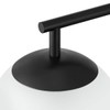 Ceybo 20.625 in. Black Table Lamp with Milk Glass Globe