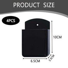 4 Pcs Wall Remote Control Holder, Black Remote Control Holder Wall Mounted