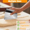 Kinfezlon 2 Stück Teigschaber Edelstahl, Gemüseschaufel, Teigschneider, Teigschabers, Teigkarte Edelstahl,