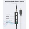 USB Headset with Microphone for PC Laptop, JabNecter 3.5mm Headphones