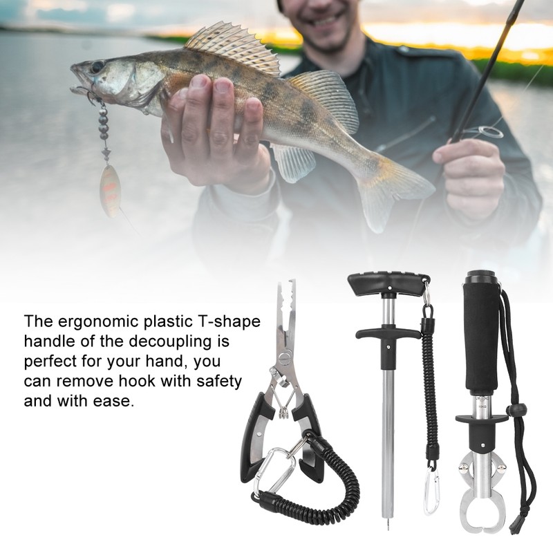 Stainless Steel Fishing Lure Plier and Gripper with Fish Hook