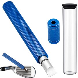 Golf Club Groove Sharpener, Set of 1, Maintenance Tool, For U & V Square Grooves, Club Cleaning Regroove Tool, Club Groove Sharpener, Golf Accessories, Portable, Lightweight, Golf Product, Set of 1 (Blue)