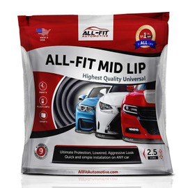 All-Fit Automotive 2.5 Inch Universal Bumper Lip Splitter Kit - Chin Spoiler Protector for Front or Rear - Lips Protect and Cover Lower Bumper for a Dropped Look - Universal Fit