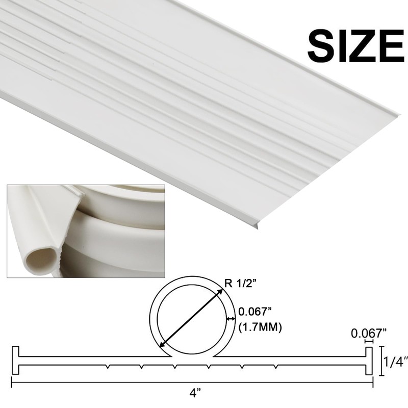 Garage Door Seals Bottom Rubber with Pre-drilled Aluminum Track Retainer