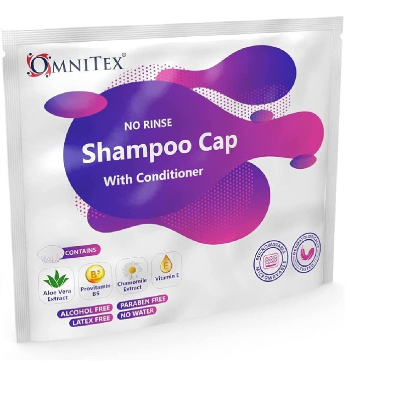 3 pk - Premium Rinse Free Shampoo Cap - Microwaveable