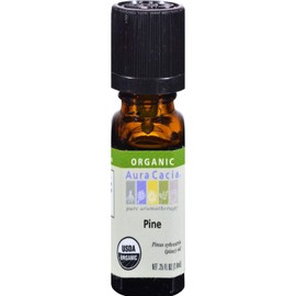 Aura Cacia Aromatherapy 100% Organic Essential Oil, Pine - 0.25 Oz