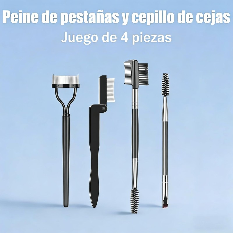 Juego de 4 Piezas Separador de Pestañas,Enchinador de Pestañas,Doble Punta