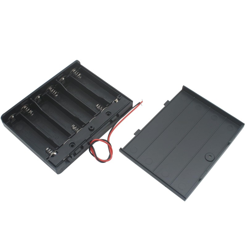 OZXNO 2 Pcs 6 Slots AA Battery Holder with Leads