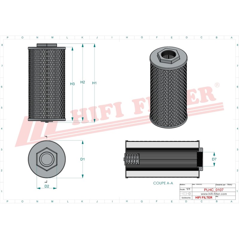 HIFI Filter Hydraulic Filter SH 60916 Compatible with HY 9133/2
