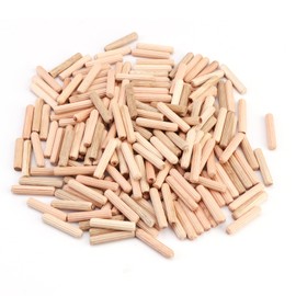 6mm Wood Dowel Pins Wooden Plugs: 200pcs 6mm x 30mm Hardwood Dowels Wood Plugs Twill Fluted Dowel Pins Grooved Dowels Plugs Fluted Pin Wood, for Furniture Woodwork
