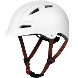 ROXX CRASEN Bike Helmet For Kids,260g Lightweight Commuting Road Biking Skating Helmet for Men Women, US CPSC & EU CE Standard, Adjustable Size 50-59cm (White, M/51-59cm)
