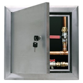 Access Door 20" X 20" Aluminum Insulated Fire Rated Access Panel Door for Wall/Ceiling Application (Lock and Key) with Frame - [Outer Dimensions: 21" Width X 21" Height]