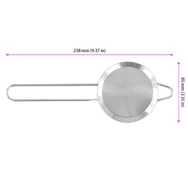 MUKLEI 10 Pieces 3.4 Inch Fine Mesh Strainers, Stainless Steel Small Strainer with Handle Conical Tea Food Strainer for Juicing, Tea, Coffee