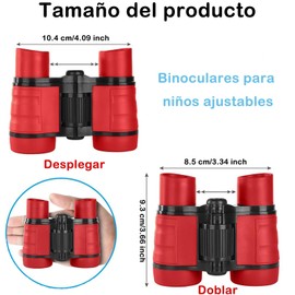 JIAQCN Binoculares para Niños, Binoculares, Muy Adecuado para Observar Aves, Aprender, Cazar, Jugar, Viajar, Caminar y Disfrutar De La Naturaleza