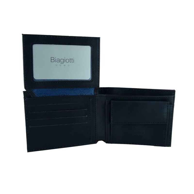 BIAGIOTTI Uomo, Men's Wallet External Eco-Leather Internal Genuine Leather, with