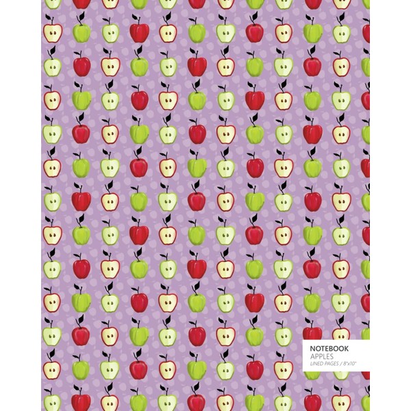 Apples Notebook: (Pastel Purple Edition) Fun notebook 192 ruled/lined pages