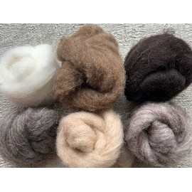 Heidifeathers 'Creature Mix' Carded Wool Slivers