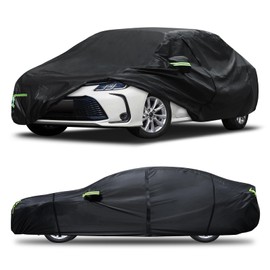 Car Cover Custom Fit for Toyota Corolla 2000-2025,6 Layers Truck Cover Waterproof All Weather for Automobiles,Outdoor Full Exterior Cover,Rain, Sun, Wind Protection,Black