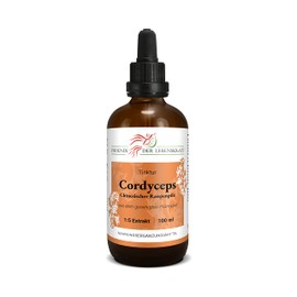 Cordyceps Tincture, Chinese Caterpillar Mushroom Tincture (Cordyceps militaris) with Extract Ratio 1:5, Premium Quality, Made in Austria, Dietary Supplement, Vegan