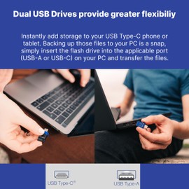 Verbatim 32GB Store ‘n’ Go Dual OTG USB 3.2 Gen 1 Flash Drive for USB-C Devices – 2 in 1 Type C Thumb Drive
