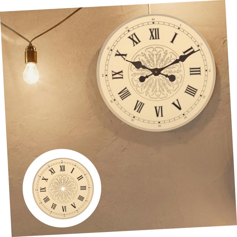 LALAFINA DIY Clock Dial Replacement Part Round Aluminum Dial for