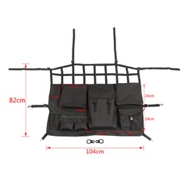 JeCar for Wrangler Rear Seat Divider Pet Net Dog Barrier Trunk Cargo Organizer Storage Accessories for 2007-2024 Jeep Wrangler JK JL (4-Door Only)