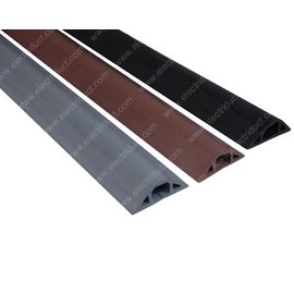 Electriduct D-22 Rubber Duct Cord Cover 1x5/8 Inch Channel Flexible Wire Protector - 5 Feet (Gray)