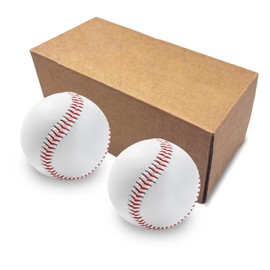 LeapBeast Professional Baseballs 9 Inch, Hand Stitched Baseballs, Hard Wood/Soft Rubber Core Baseballs for Adults, Youth Training, Professional Baseball Games (2 Pieces, Soft Ball)