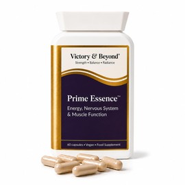 Victory & Beyond Prime Essence – Magnesium Bisglycinate 300mg with Vitamin B6 – High Strength Magnesium Supplement for Energy, Muscles, Bones & Nervous System – 60 Vegan Capsules Made in the UK