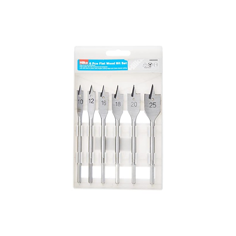 6PC Flat Wood BIT Set