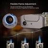 Triple Torch Lighter with Cutter, Built-in Holder, Ideal Gifts for