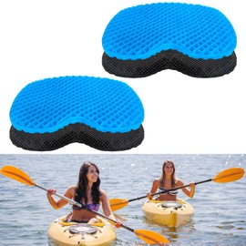 YEXEXINM 2 Pack Anti Slip Kayak Seat Cushion Thick Waterproof-Gel Breathable U Shape Seats Pad with Non-Slip Cover for Sit in Inflatable Kayak Canoe & Boat Kayak Accessories for Fishing Kayak