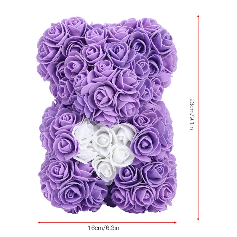 Beautiful Unique Bear Shape Simulation Flower Artificial Rose Decor Gift