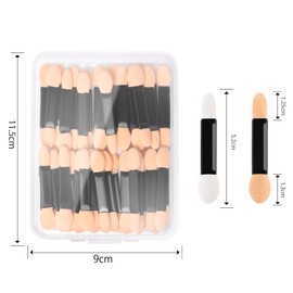 Eyeshadow Tips, Makeup Tips, Disposable 50 Pieces, Eye Shadow Brush, Double Eyeshadow Tips, Disposable Makeup Tools, Eye Color Tips, Eye Shadow Tips, Makeup, Business Trips, Travel, Portable, Commercial Use