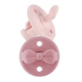 Itzy Ritzy Sweetie Chupetes ortodónticos de silicona con mango plegable y dos orificios de aire para mayor seguridad, juego de zapatillas de ballet y 
