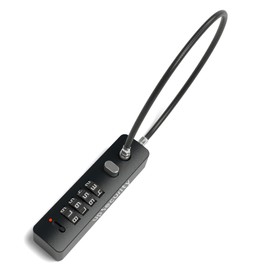 UP Security 4 Digit Combination Cable Lock for Bike Scooter Motorcycle Helmet Anti Theft, 11.8" Cable Chain, Combo Travel Lock with Code for Luggage Suitcase Safe, Fridge, Fence Gate, Cabinet, Locker