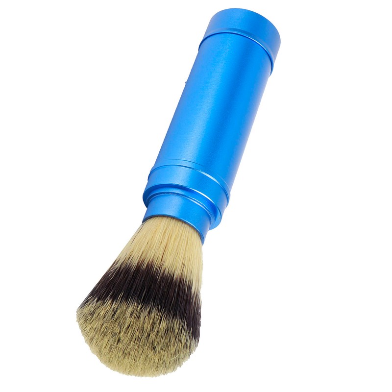 Men Portable Beard Brush Travel Facial Cleaning Foaming Shaving Brush