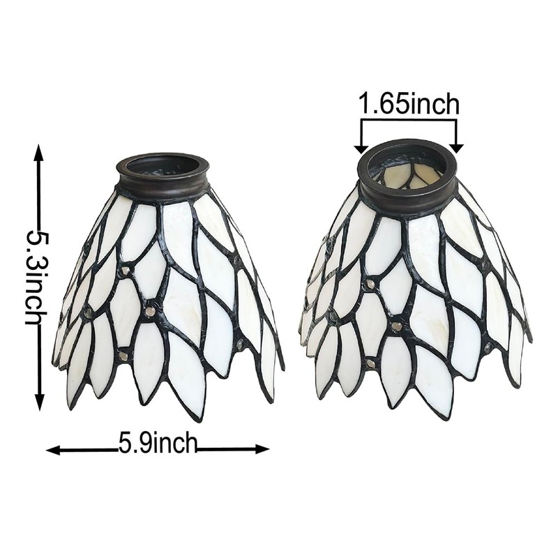 Wall lamp, pendant lamp, fan lampshade replacement, beige glass lampshade,