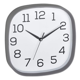 TFA Dostmann Analog Wall Clock 60.3053.10 with Silent Sweep Drive, Glass Cover, Grey, (L) 295 x (W) 55 x (H) 295 mm