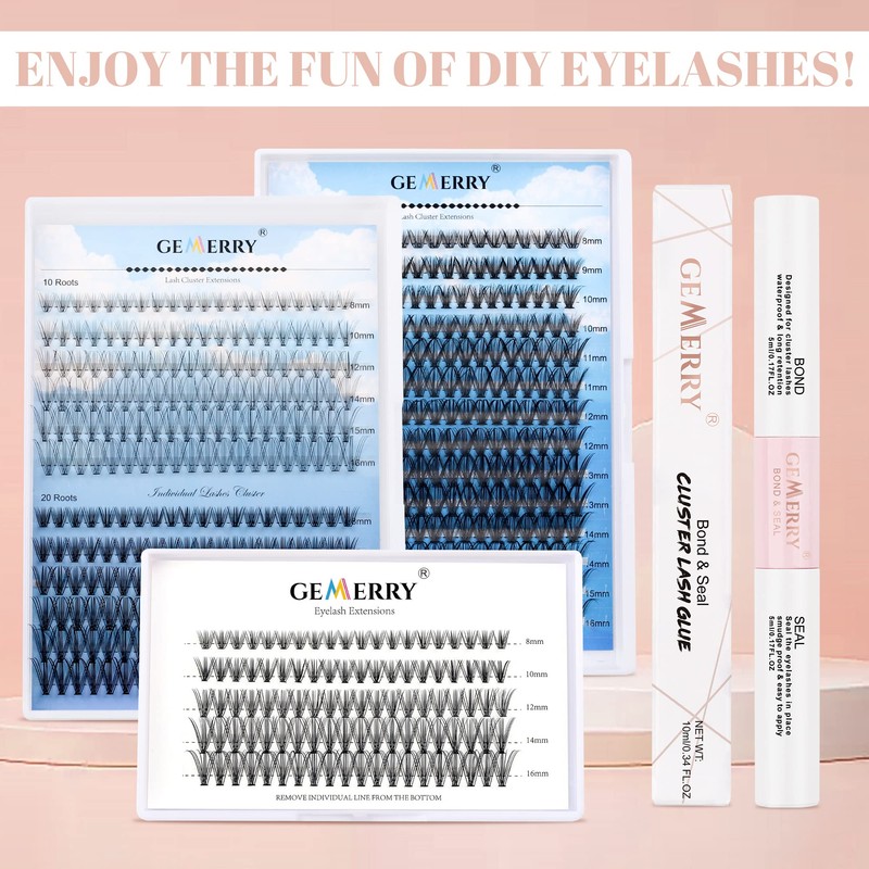 GEMERRY Lash Bond and Seal Waterproof Lash Cluster Glue for
