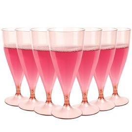 Champagne Flutes Plastic - 16 Pack Stemless Champagne Flutes, Shatterproof & Reusable Plastic Champagne Glasses, BPA-Free Mimosa Glasses Plastic，Perfect for Weddings, Parties | Dishwasher Safe