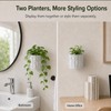 2PCS 3D Printed Wall-Mounted Flower Pot - Marble-Patterned Indoor Planter