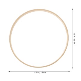 Gadpiparty 12Pcs Dream Catcher Bamboo Rings Hoops Macrame Rings Dream Catcher Hoops Wreath Craft Hoops for DIY Dream Catcher Wedding Decor Wall Hanging Craft, 15cm