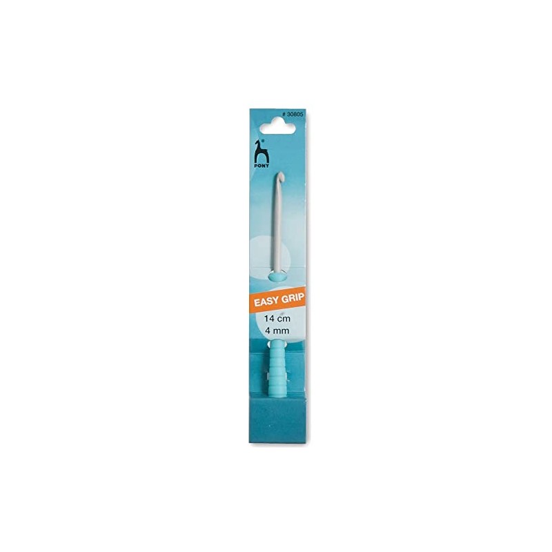 Pony Easy Grip Crochet Hook, Multi-Colour, 4mm