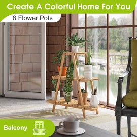 3 Tier Triangle plant stand (3 Tier Natural)