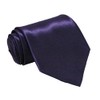 Soophen NEW Mens Necktie SOLID Satin Neck Tie Dark Purple