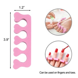 Quacc 12pcs Sponge Toe Separators Soft Finger Separators Toe Divider Spacer for Polishing Pedicure Manicure Coating Gel Painting Nail Art Beauty Accessories