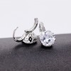 Uloveido Unique Roman Square Clear Cubic Zirconia Lever-back Earrings Valentine